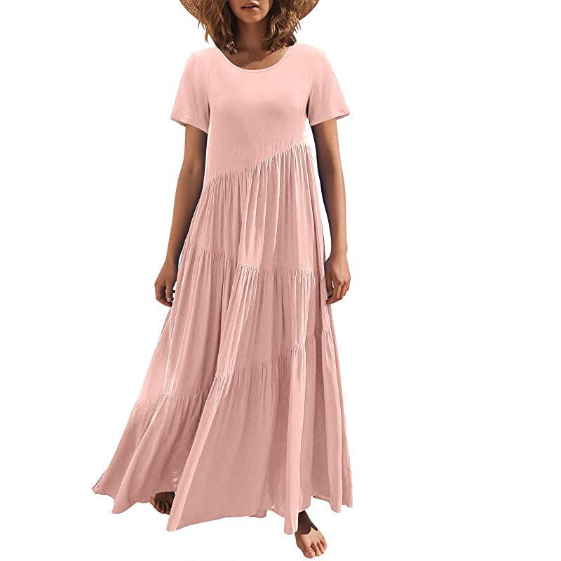Damen Maxikleid mit lässiger Passform und fließendem Saum R&B