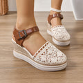 Damen Wedge-Sandalen mit filigranem Spitzen-Design R&B