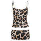 Damen sportliches Set mit Leopardenmuster R&B