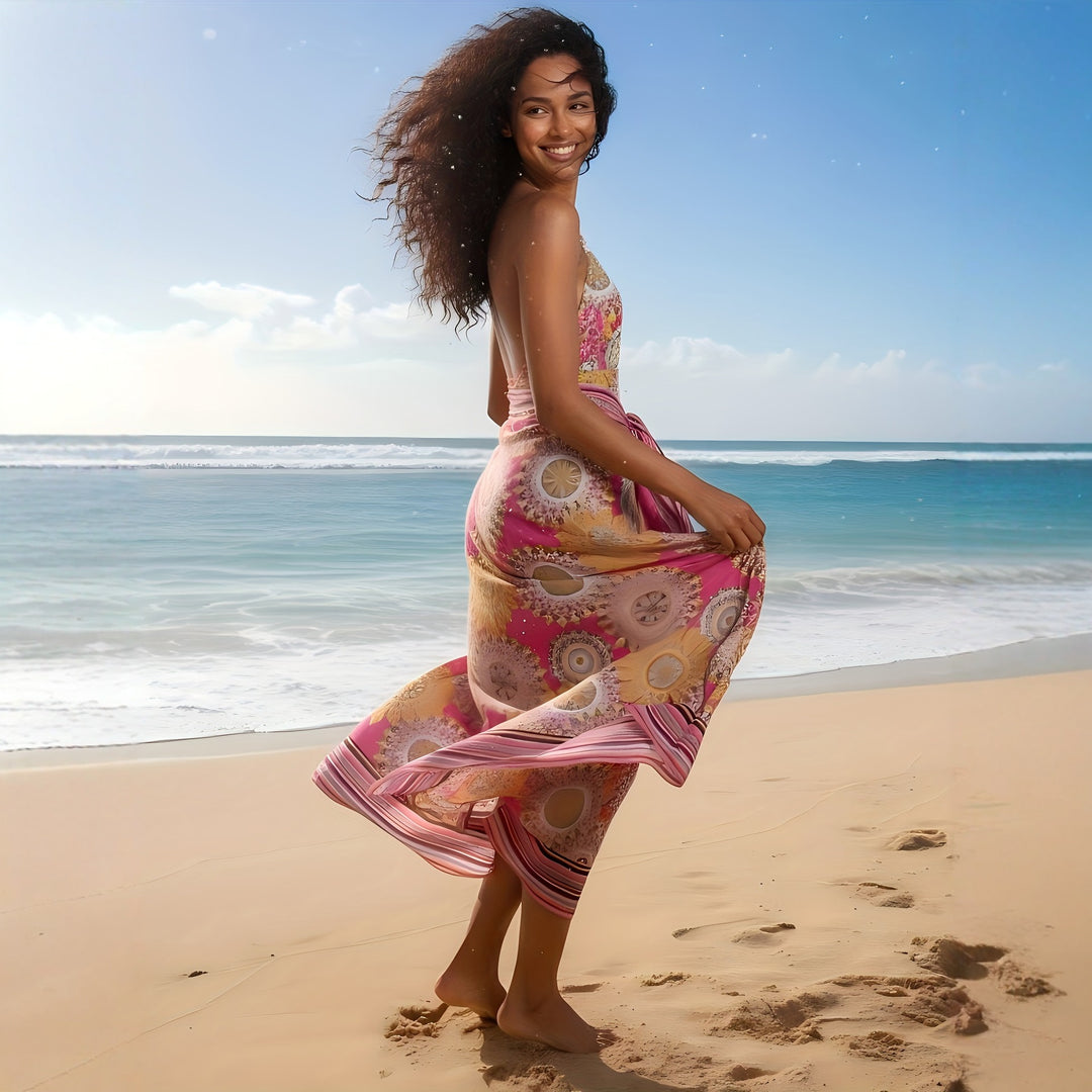 Damen Maxi Strandkleid R&B