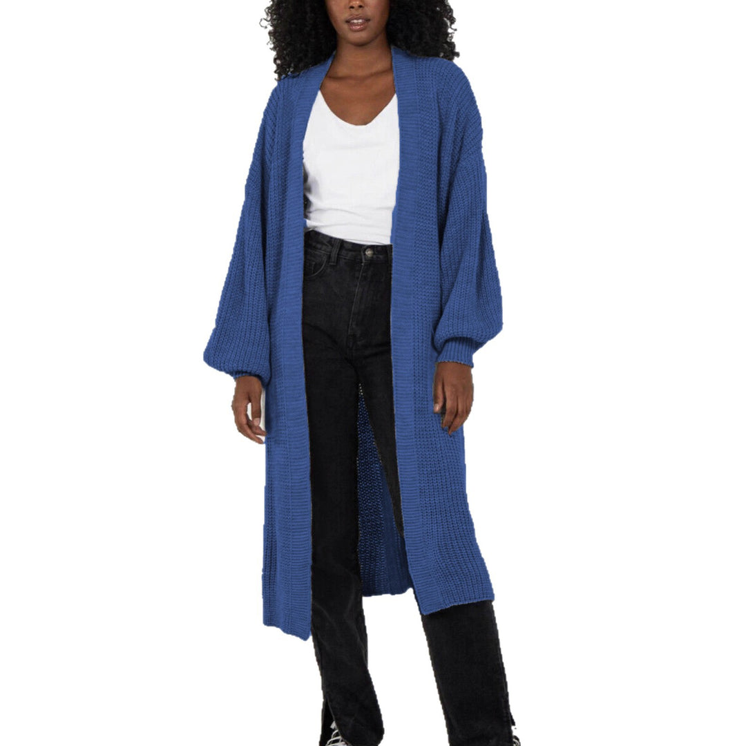 Damen Langer Strickcardigan mit luftigen Ärmeln und offenen Fronten R&B