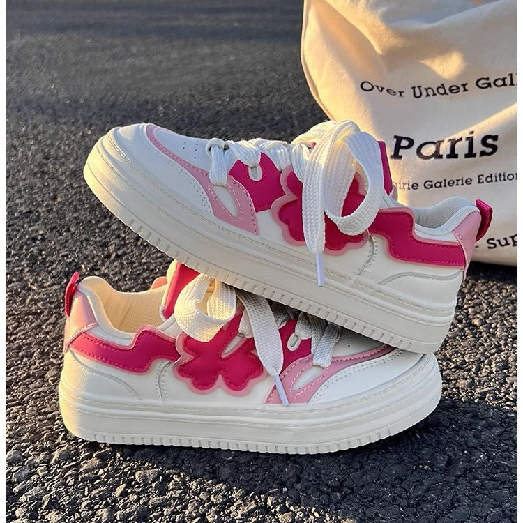 Damen Trendige Sneakers mit verspieltem Blüten-Design und bequemer Sohle R&B