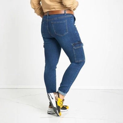 Damen Cargo-Jeans mit praktischen Taschen und modischem Schnitt R&B