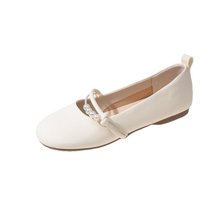 Damen Ballerinas mit perlenverziertem Riemen und elegantem Design R&B