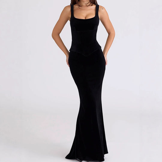 Damen Figurumspielendes Maxikleid mit elegantem Schnitt R&B