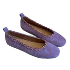 Damen bequeme Filz-Ballerinas mit zartem Blumenapplikationsdesign R&B