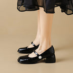 Damen Elegante Ballerinas mit modischem Riemen und funkelnder Schnallenverzierung
