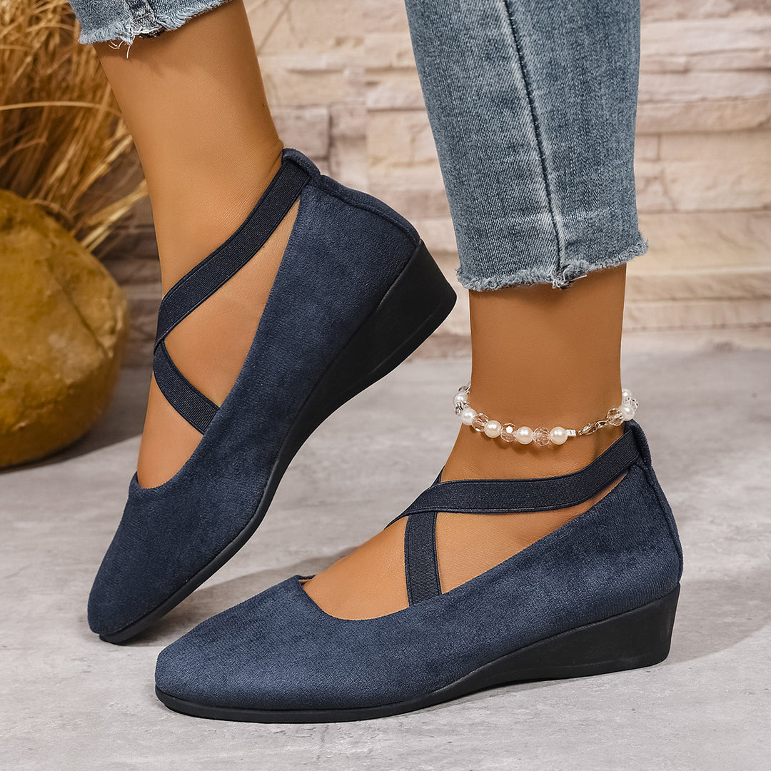 Damen elegante Slipper aus weichem Leder R&B
