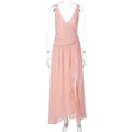 Damen Elegantes Maxi-Kleid mit Wickeloptik und seitlichem Schlitz R&B