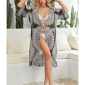 Damen Häkel-Strandüberwurf mit floralen Motiven und lockerem Schnitt R&B