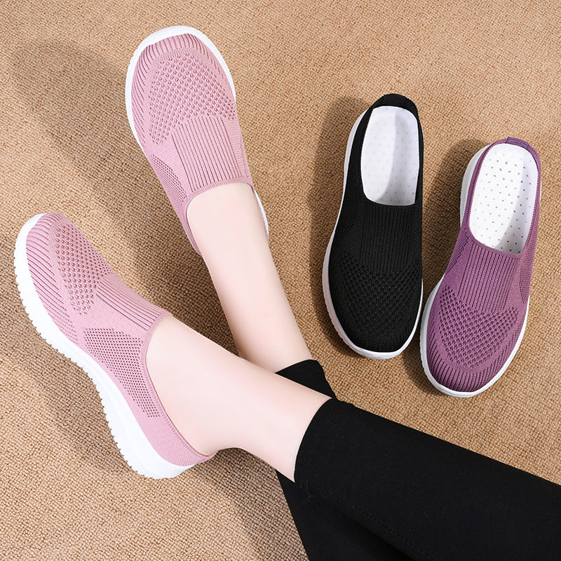 Damen Sportliche Slip-On Freizeitschuhe mit elastischem Obermaterial R&B