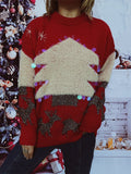 Damen festlicher Pullover mit weihnachtlichem Motiv und Glitzerapplikationen R&B