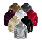 Herren leichter Fleecepullover mit Stehkragen und halblangem Reißverschluss R&B