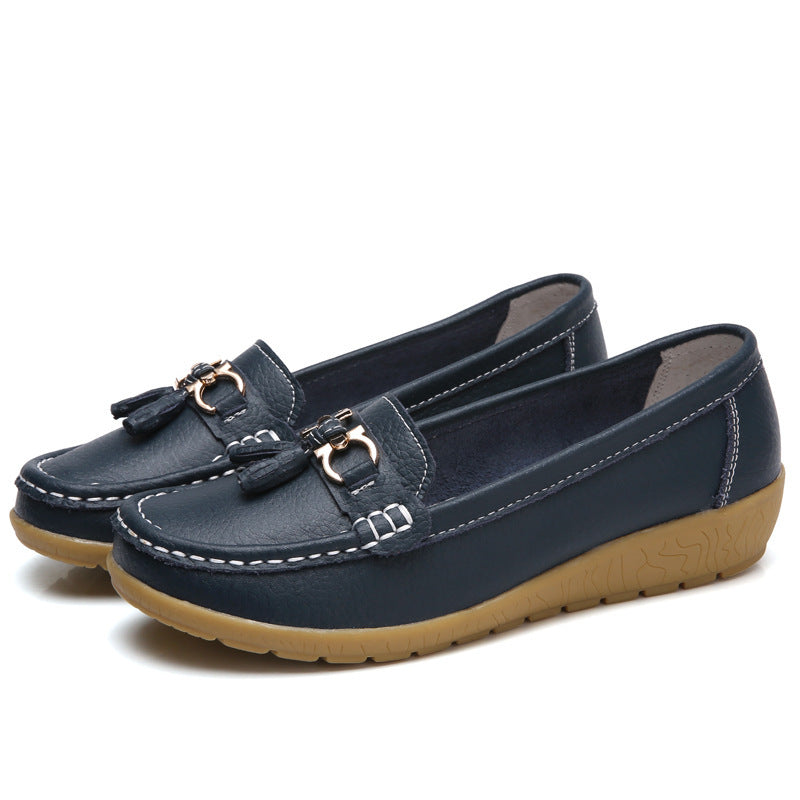 Damen Mokassins mit eleganter Quastenverzierung und rutschfester Sohle