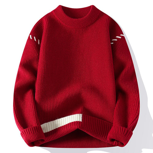 Damen Grober Strickpullover mit innovativem Design und dekorativen Details R&B