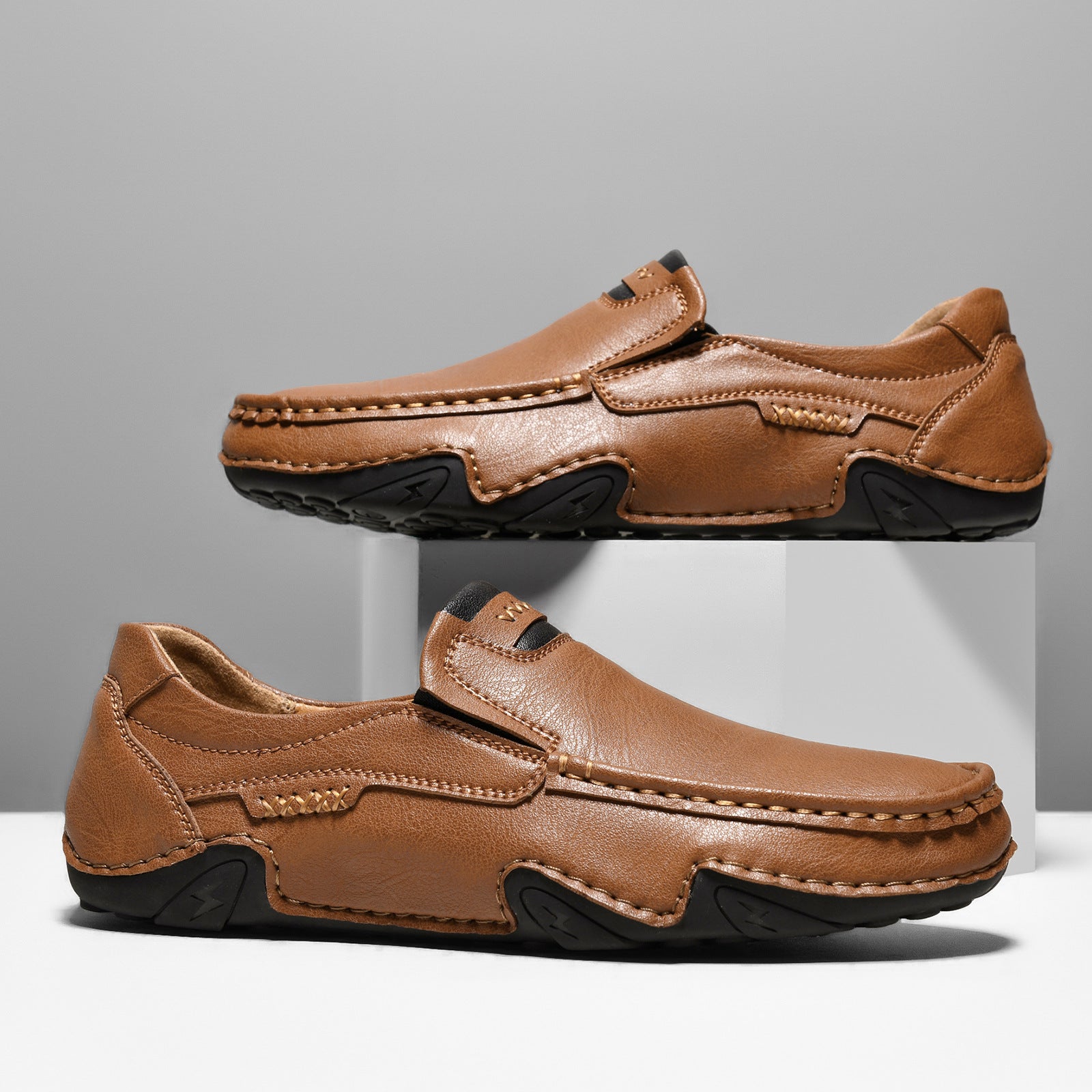 Herren Bequeme Mokassins mit rutschfester Sohle R&B