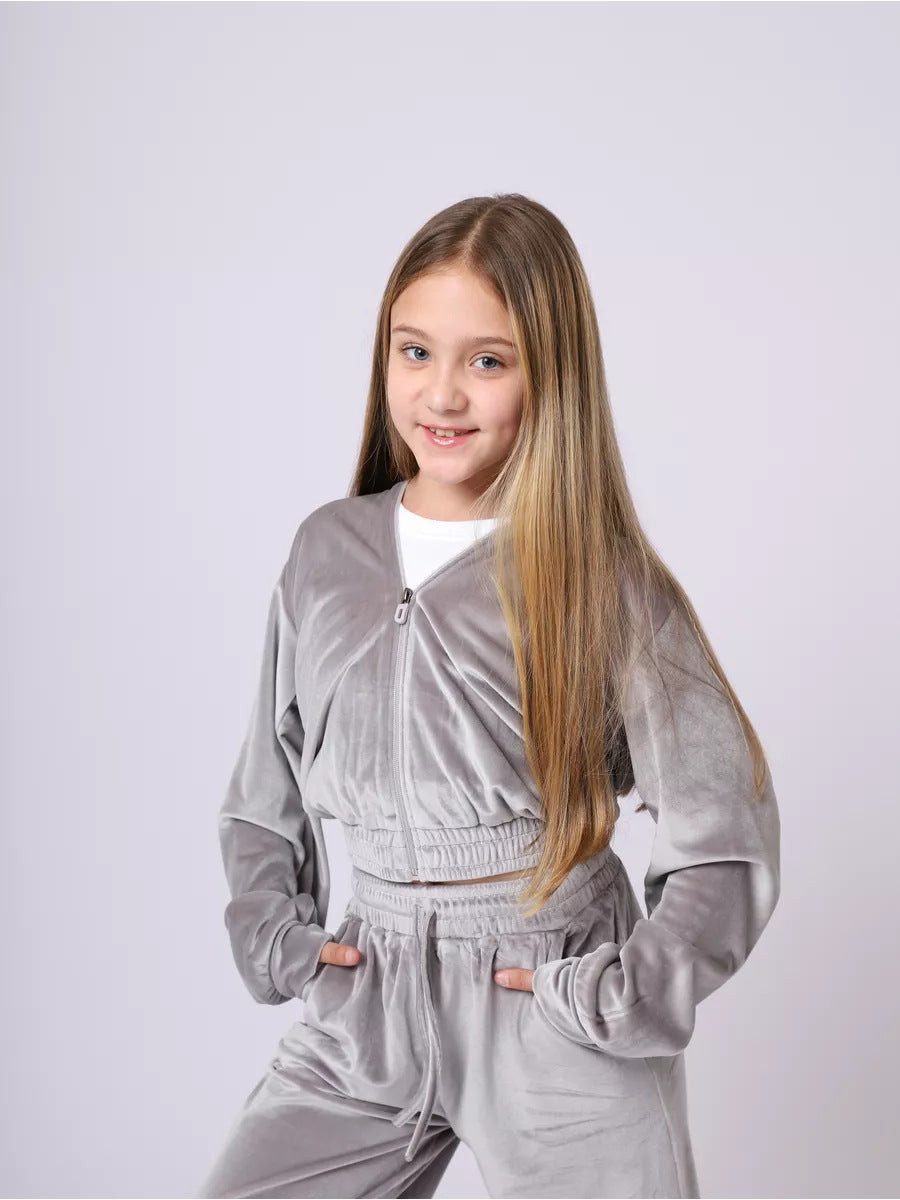 Damen Fleece-Loungewear-Anzug mit Kapuze und elastischem Bund R&B