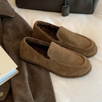 Damen Mokassins mit wärmendem Innenfutter und elegantem Wildleder-Design