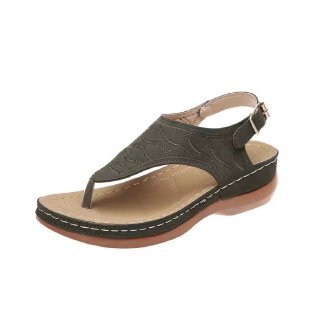 Damen Komfortable Zehentrenner-Sandalen mit modischen Riemen R&B