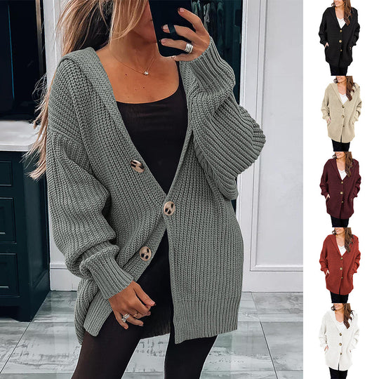 Damen Übergroßer Strickcardigan R&B