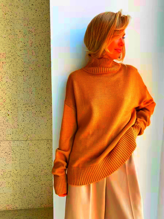 Damen modischer Rollkragenpullover R&B