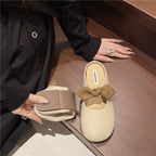 Damen bequeme Pantoletten mit modischem Schleifen-Design R&B