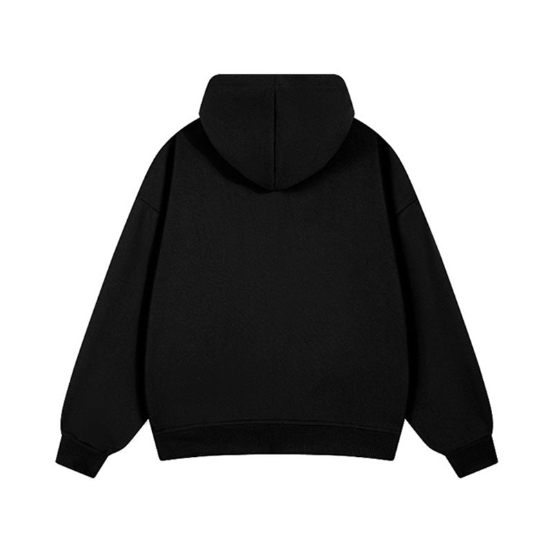 Damen lässige Kapuzenjacke mit Karo-Innenfutter und durchgehendem Reißverschluss R&B