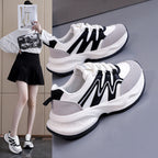 Damen modische Chunky Sneakers mit atmungsaktiver Oberfläche und stabiler Profilsohle R&B