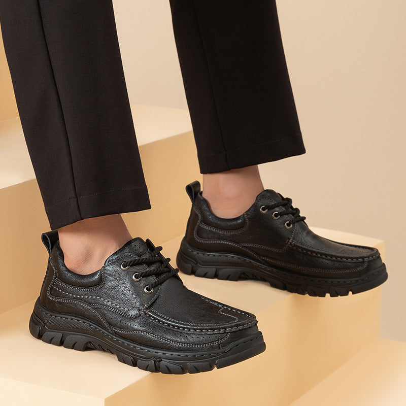 Herren Komfortable Lederschuhe mit rutschfester Sohle R&B