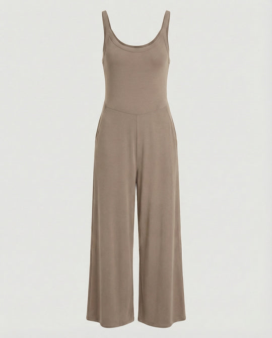 Damen eleganter Jumpsuit mit weitem Bein und komfortablem Schnitt R&B
