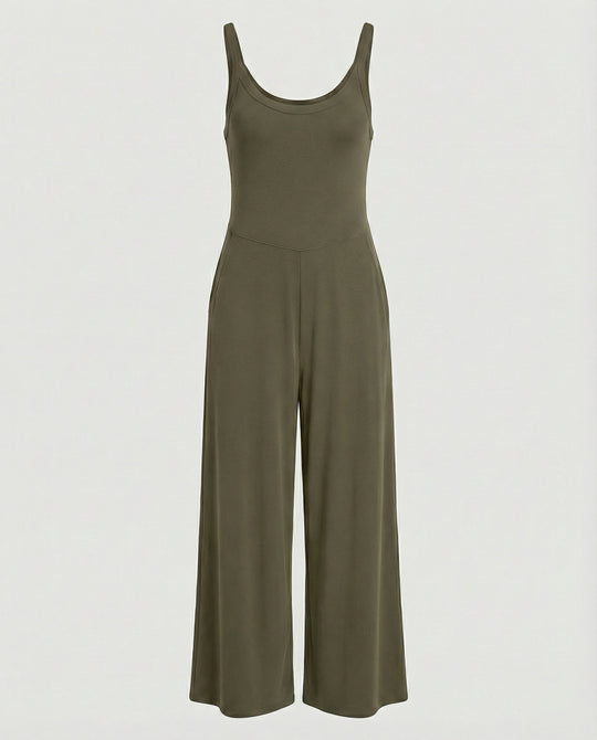 Damen eleganter Jumpsuit mit weitem Bein und komfortablem Schnitt R&B
