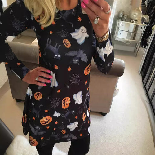 Damen Halloween-Tunika mit grafischem Print R&B