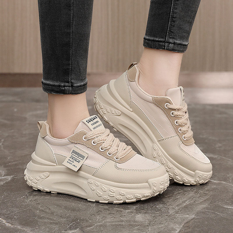 Damen modische Chunky Sneakers mit dämpfendem Sohlenprofil R&B