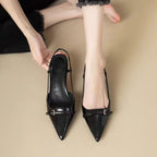 Damen Slingback Ballerinas mit elegantem Spitzen-Design R&B
