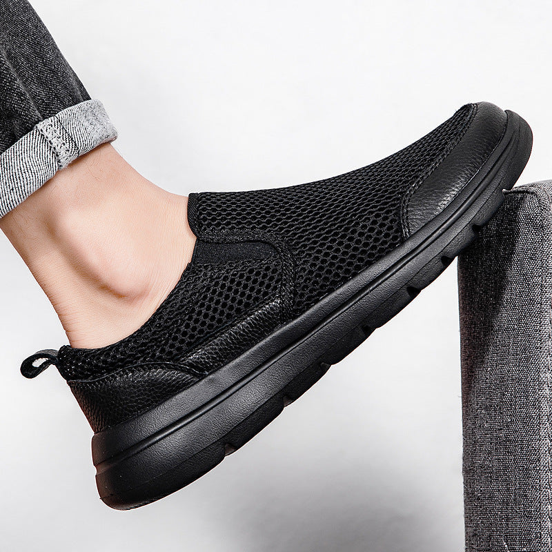 Damen Slip-On Sneakers mit atmungsaktiver Mesh-Oberfläche und rutschfester Sohle R&B