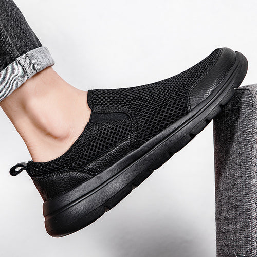Damen Slip-On Sneakers mit atmungsaktiver Mesh-Oberfläche und rutschfester Sohle R&B