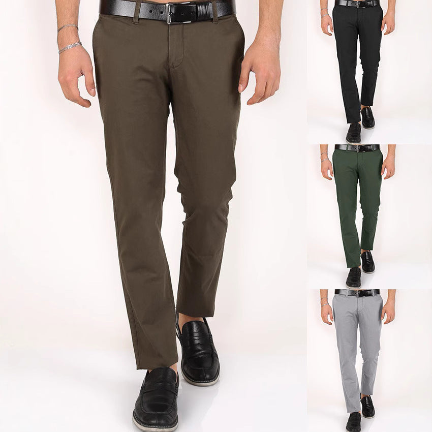 Herren Chinohose schmal mit Elastikbund