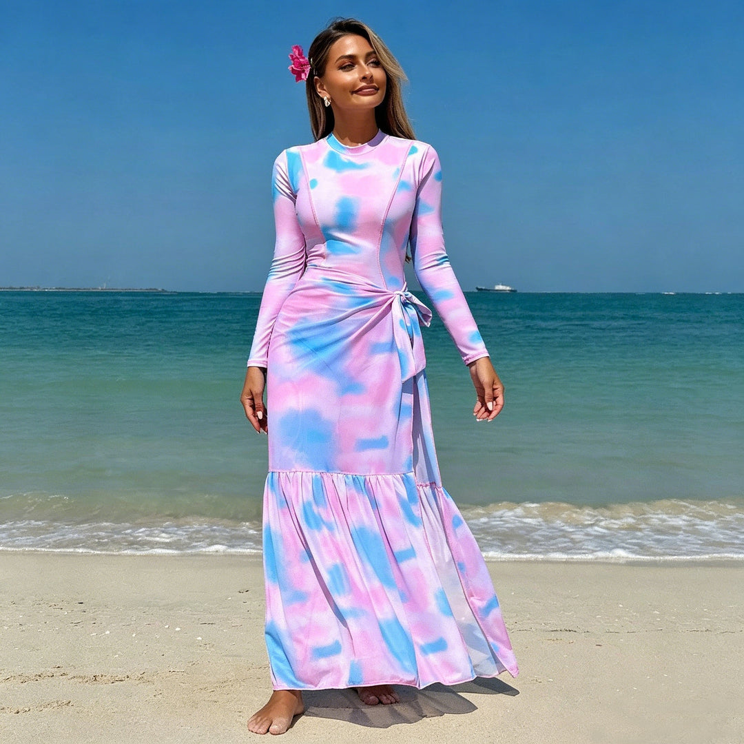 Damen Langärmliges Maxikleid R&B