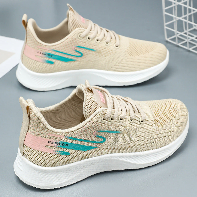 Damen Sportliche Sneakers mit atmungsaktiver Netzstruktur und dämpfender Sohle R&B