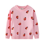 Mädchen Sweatshirt mit fröhlichem Marienkäfer-Motiv R&B