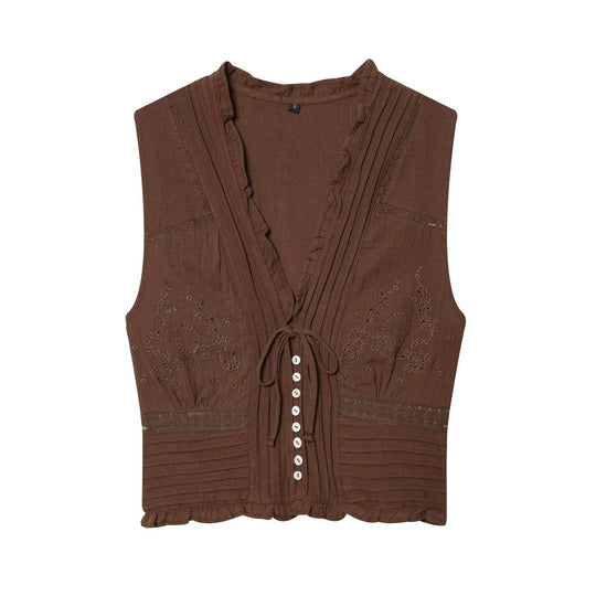 Damen Blusenshirt mit feiner Drapierung und dekorativen Knopfdetails R&B