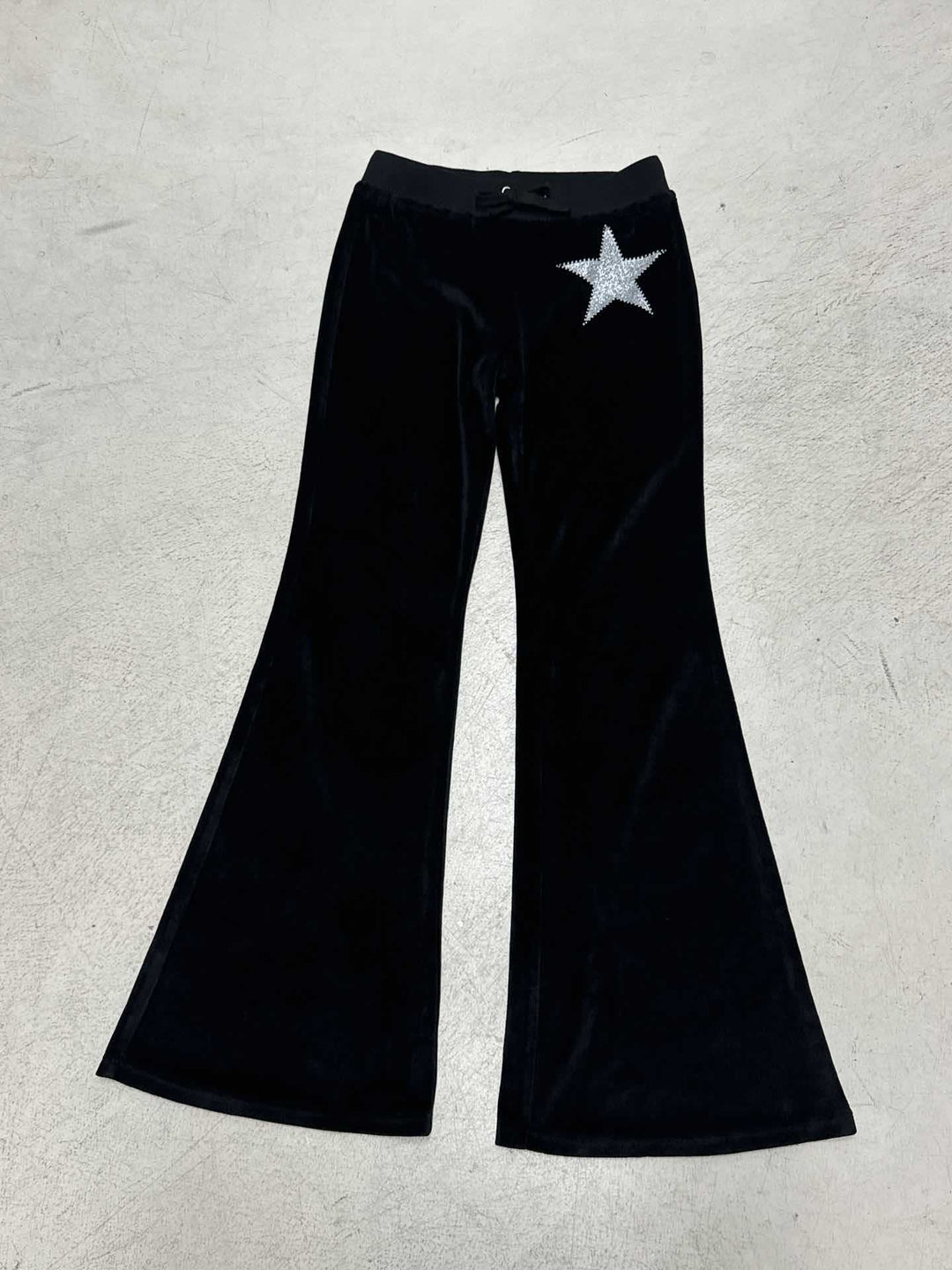 Damen elegante Schlaghose mit Glitzerstern-Detail R&B