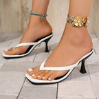 Damen Zehenstegsandaletten mit elegantem Riemendesign und modischem Stiletto Absatz R&B