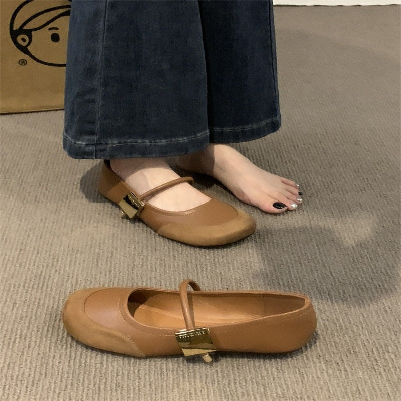 Damen elegante Mary Jane Ballerinas mit modischem Riemchen und bequemer Innenpolsterung R&B