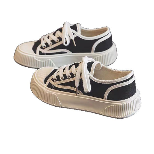 Damen Sportliche Canvas Sneakers im Retro-Stil R&B