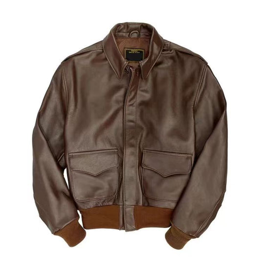 Herren Bikerjacke aus hochwertigem mit praktischen Taschen und elastischen Bündchen R&B