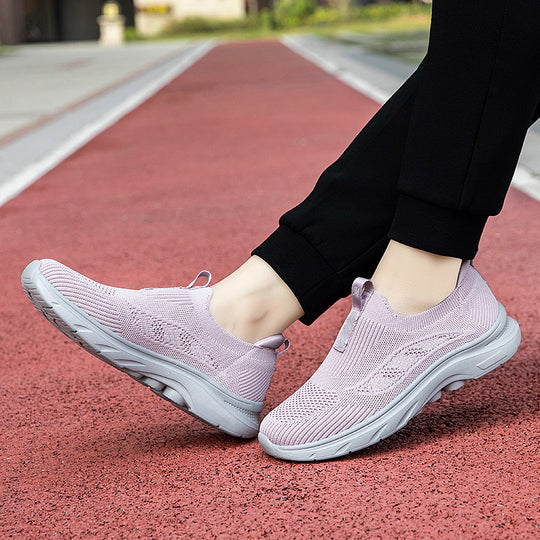 Damen Bequeme Slip-On Fitnessschuhe mit atmungsaktivem Obermaterial R&B