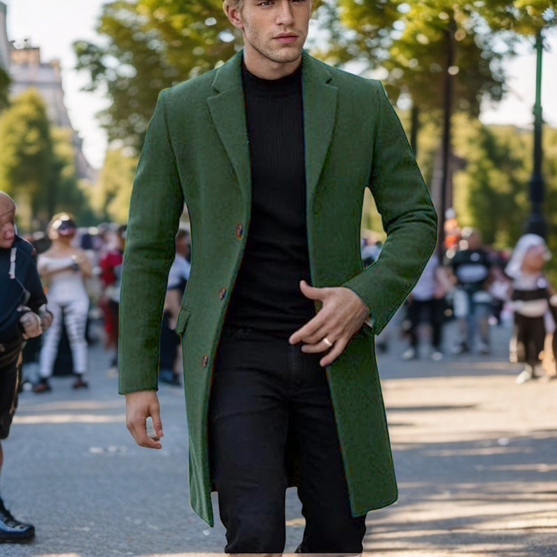 Herren eleganter einfacher Mantel R&B