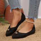 Damen Ballerinas mit dekorativem Schmuckdetail R&B