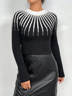 Damen Eleganter Pullover mit Raffinierter Rippstruktur R&B